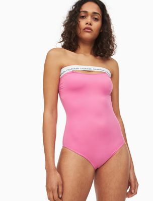 calvin klein logo one piece swimsuit