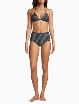 Image of CK Logo Triangle Bikini Top