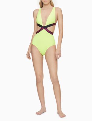 calvin klein swimwear yellow