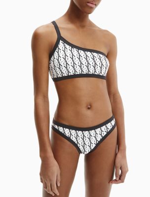 calvin klein one shoulder bikini top