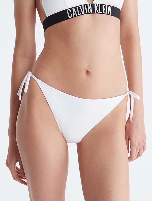 Calvin Klein Women's CK NYC Pride String Bikini Bottom , White, Medium