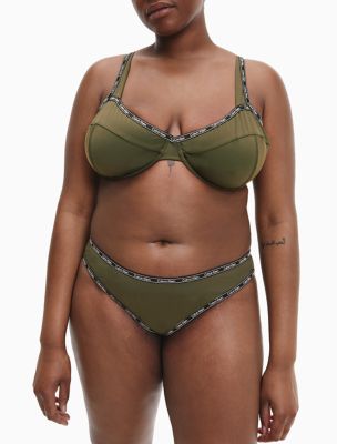 Plus Size Core Tonal Scoopneck One Piece Swimsuit, Calvin Klein