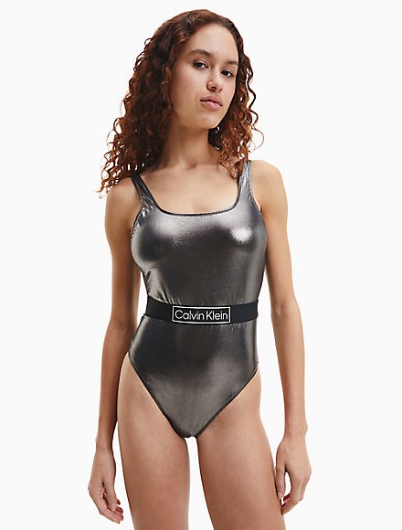 Secure Geometry Taiko belly Women's Swimsuits & Swimwear | Calvin Klein