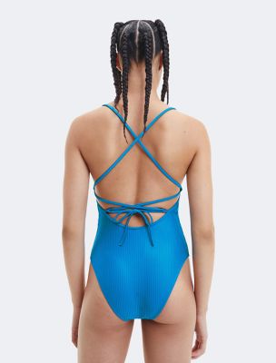 CK One Side Tie String Bikini Bottom