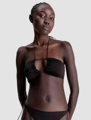 BLACK Bralette Bikini Top - Black