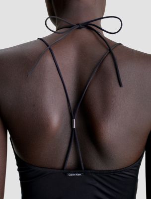 Calvin Klein - cross back swimsuit - logo ties one piece - women - dstore  online