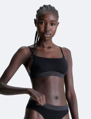 Calvin Klein Women's Monogram Rib Bralette Bikini Top