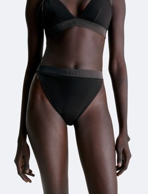 Calvin Klein Womens High Waist Swim Bikini Core Diagonal Logo