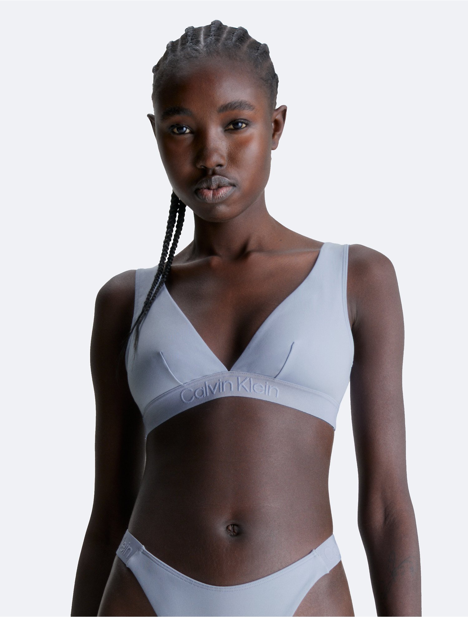 dempen ga zo door Frons Core Tonal Triangle Bralette Bikini Top | Calvin Klein
