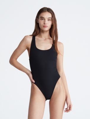 Core Archive Solid One Piece Swimsuit Calvin Klein USA