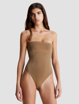 Calvin Klein Core Tonal One Piece Swimsuit in Black