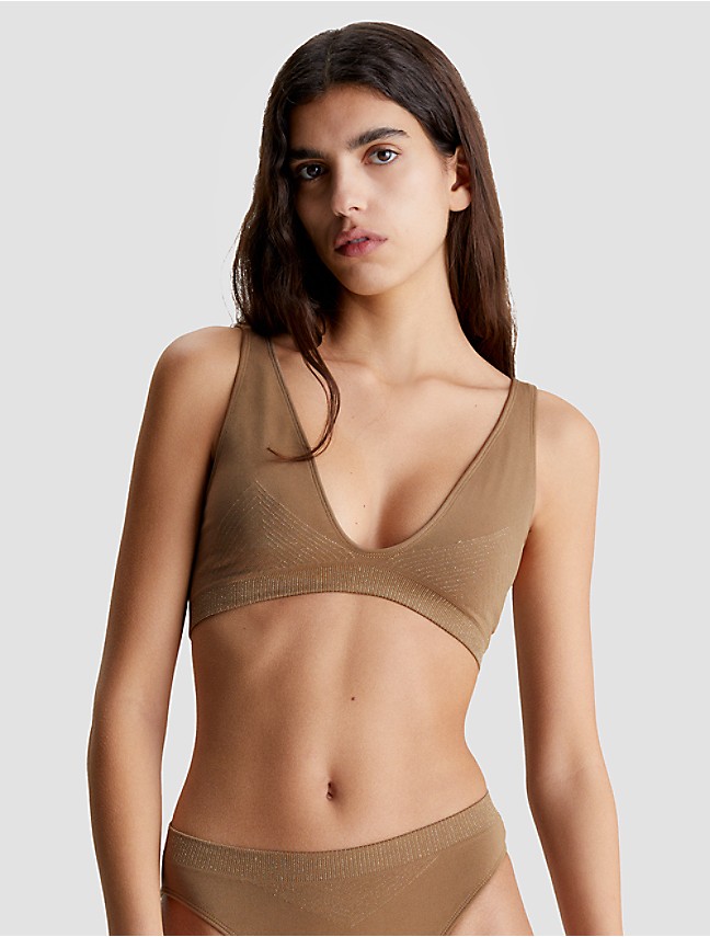 dirección Párrafo Dispensación Seamless Triangle Bralette Bikini Top | Calvin Klein