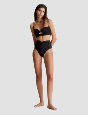 Calvin Klein high waist bikini bottom in black