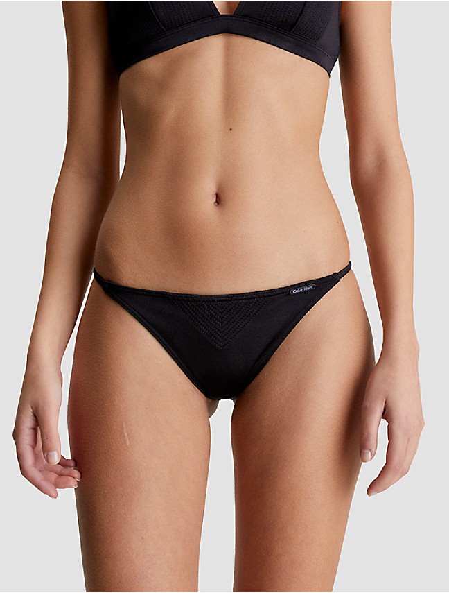Calvin Klein Womens Silky Rib Fabric Logo Waistband Swim Bottom :  : Clothing, Shoes & Accessories