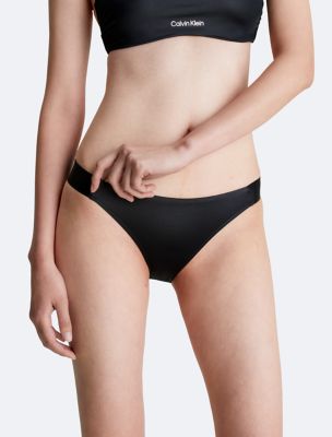 Black calvin best sale klein bikini bottoms