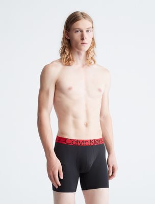 Calvin Klein Men's Pro Stretch White/Red Band Boxer Brief Underwear
