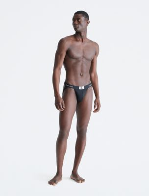 Calvin Klein Athletic Cotton Jockstrap In Black