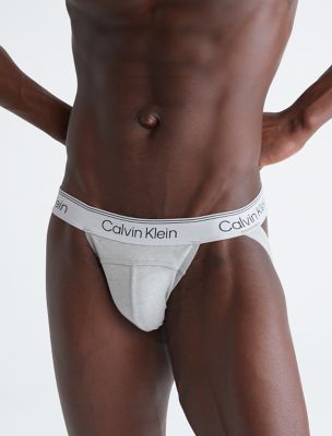 Calvin Klein Men's Cotton Stretch 3-piece Jockstrap Set In Gray Heather  Silver Birch Raspberry Blush