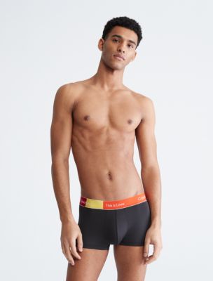 Calvin Klein Pride Edit Low Rise Trunks 5 Pack In Cherry Tomato & Pers
