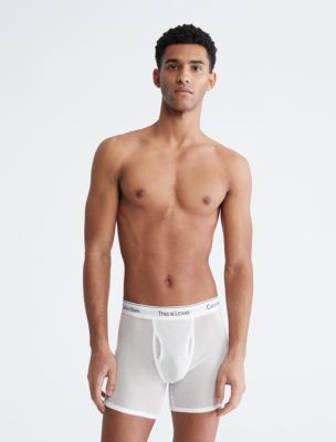 Calvin Klein Men's This is Love Pride Mesh Underwear, White