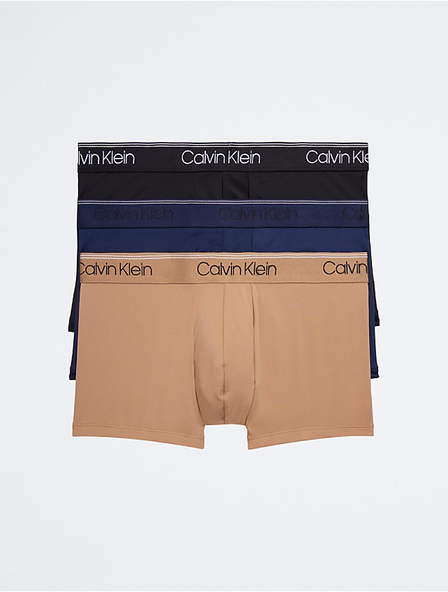 3-Pack Klein® Low USA Stencil Cotton Trunk Rise | Calvin Stretch Logo