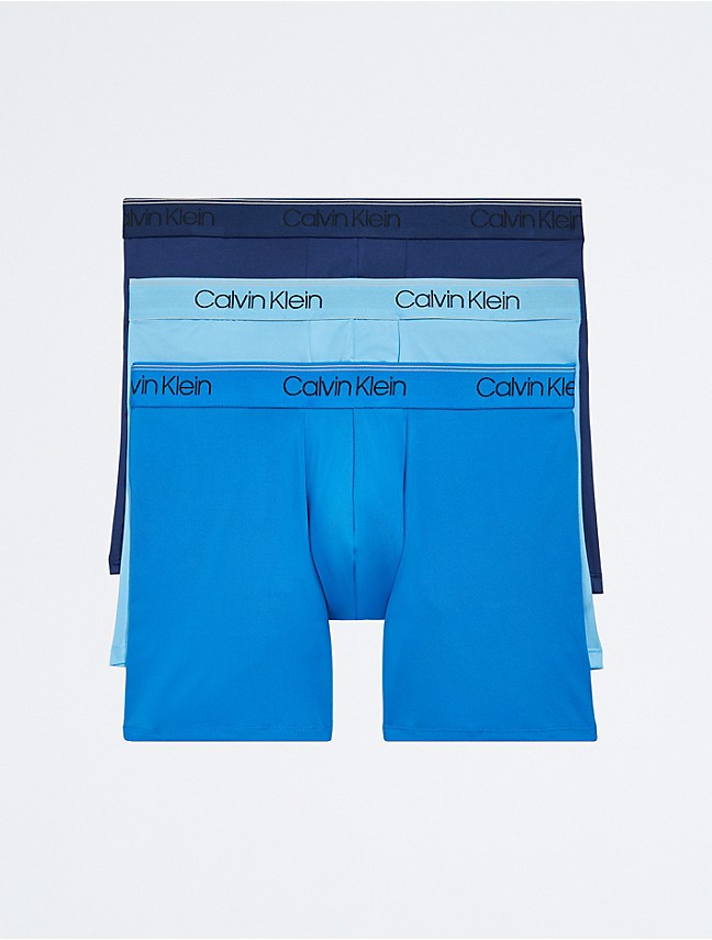 Calvin Klein Microfiber Stretch Trunk 2 Pack Licorice/Aqua