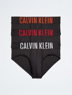 Intense Power Micro 3 Pack Hip Brief, Black/Orange/Red/Grey