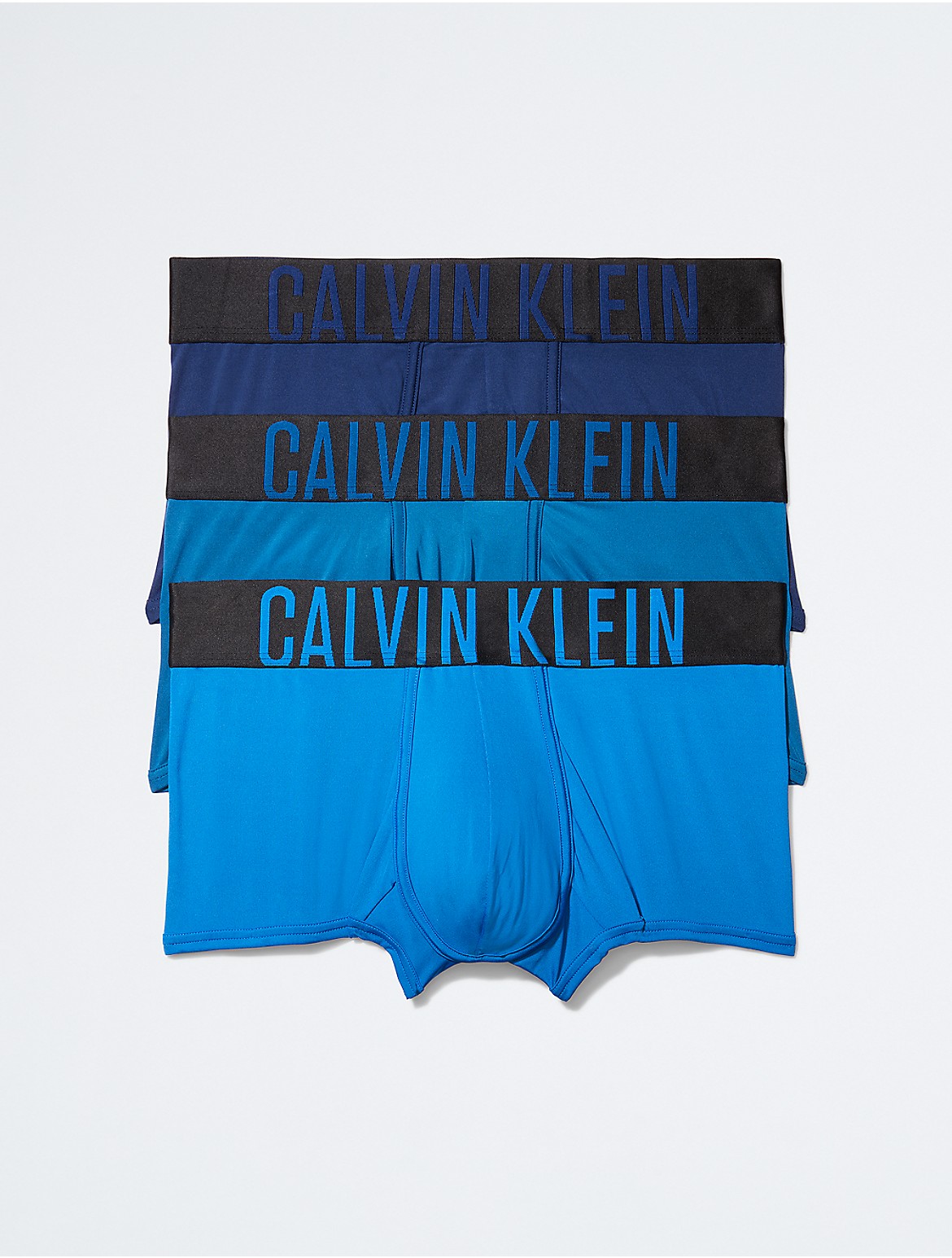 Calvin Klein Men's Intense Power Micro 3-Pack Low Rise Trunk - Blue - XL