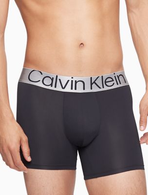 Calvin Klein Men's 3-pk. Metallic Waistband Boxer Briefs in White for Men