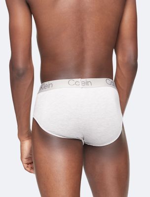 Calvin Klein Modern Cotton Stretch 3 Pack Hip Brief in White for Men