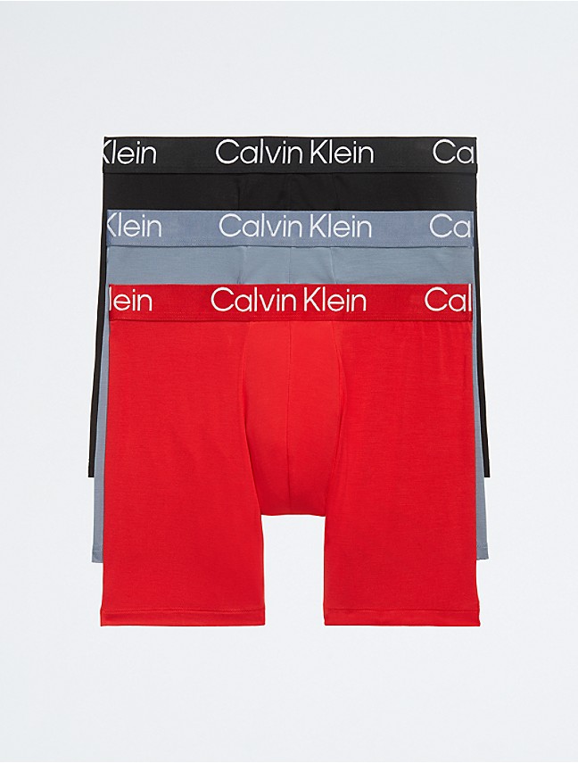 Soft shade pure cotton boxer briefs 3-pack, Calvin Klein