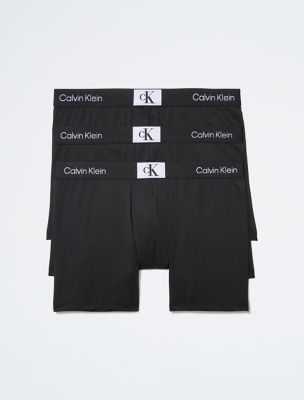Calvin Klein Cavin Kein Underwear 1996 Woven Cotton Traditiona Boxer Neon  Heart Repeat+poppy Red in Black