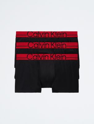 Calvin Klein Micro Stretch Wicking Thong 3-Pack Black/Convoy/Red