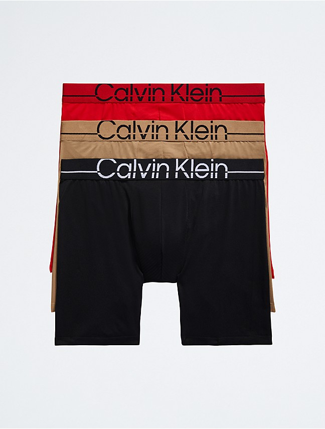 Calvin Klein Mens 3 Pack Chromatic Microfiber Boxer Briefs  (Black/Grey/Black, Large) - Imported Products from USA - iBhejo