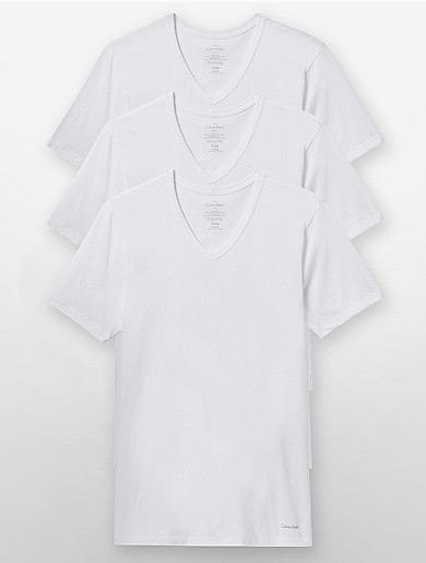 Slim Fit 3-Pack V-Neck T-Shirt | Calvin Klein