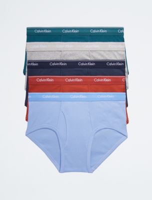 Cotton Classics 5-Pack Brief, Atlantic Deep/Cinnabar/Grey Heather/Bel Air Blue/Blueberry