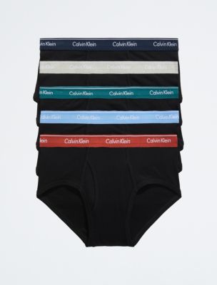 Cotton Classics 5-Pack Brief, Black/Atlantic Deep/Cinnabar/Grey Heather/Bel Air Blue/Blueberry