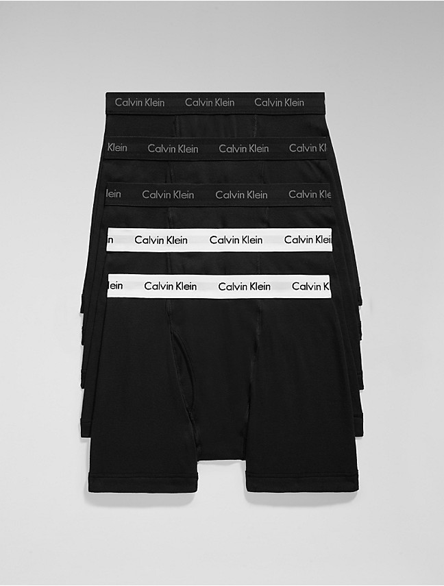 Calvin Klein Men's Cotton Classics Multi-Pack Knit Boxers, 3 White