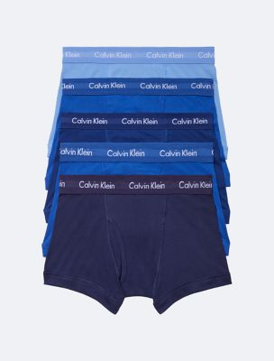 Calvin Klein Trunks Low Rise Underwear 3 Pairs Black Blue NIB Mens Size  Small