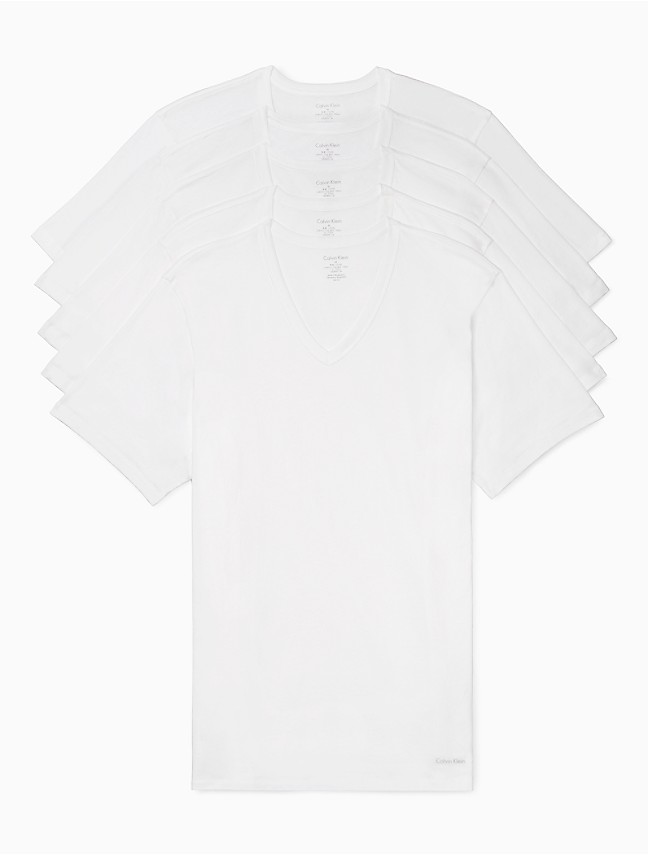 Cotton Slim Fit 5-Pack Crewneck T-Shirt | Calvin Klein