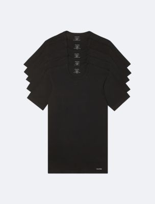 Cotton Slim Fit 5-Pack Crewneck T-Shirt, Ck Black