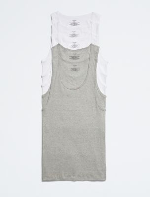 Cotton Classics 5-Pack Tank Top, White/ Grey