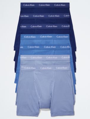 Buy Calvin Klein Pack Of 3 Logo Waistband Boxer Briefs In Blue
