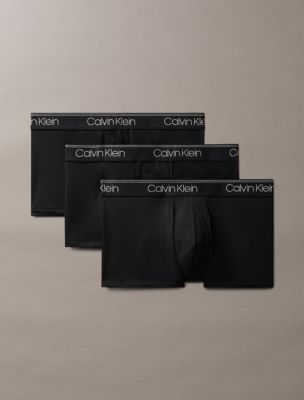 Calvin Klein Cotton Stretch Low Rise Trunk 3-Pack Black/White/Grey at CareO