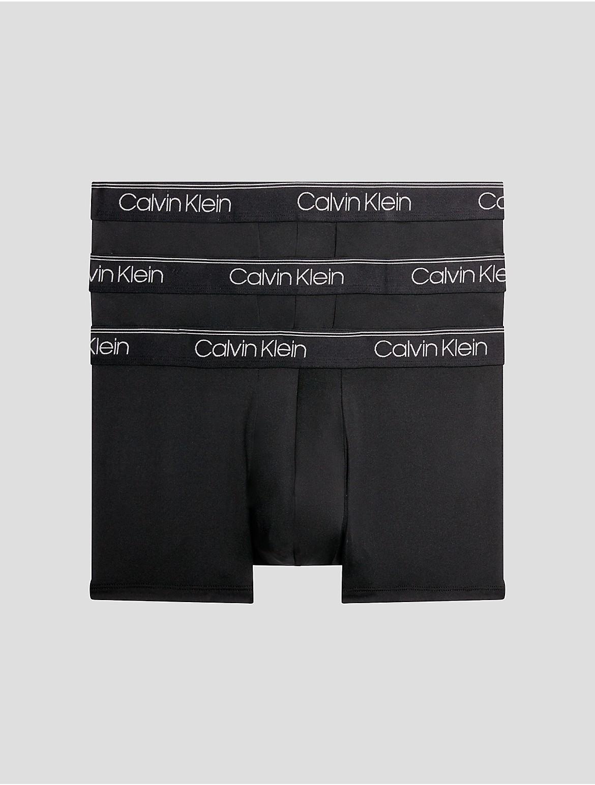 Calvin Klein Men's Micro Stretch 3-Pack Low Rise Trunk - Black - XL