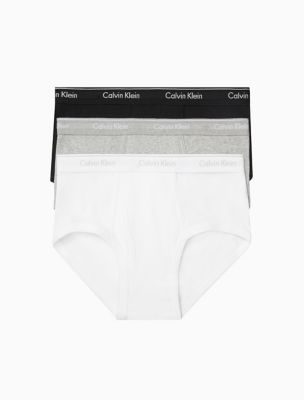 Big + Tall Cotton Classics 3-Pack Brief, Black/ Grey/ White