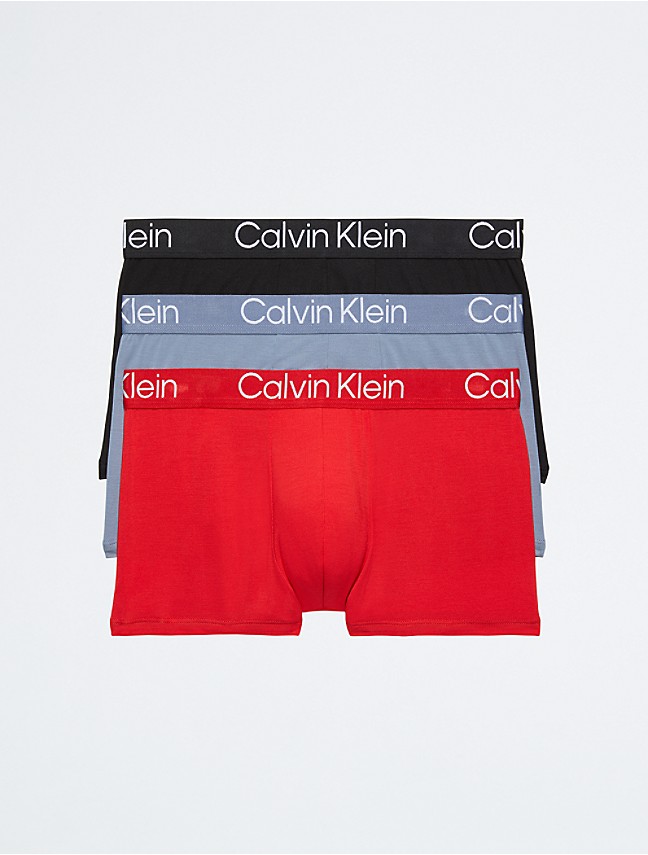 Calvin Klein Underwear LOW RISE TRUNK 3 PACK HOLIDAY - Pants -  black/red/black 