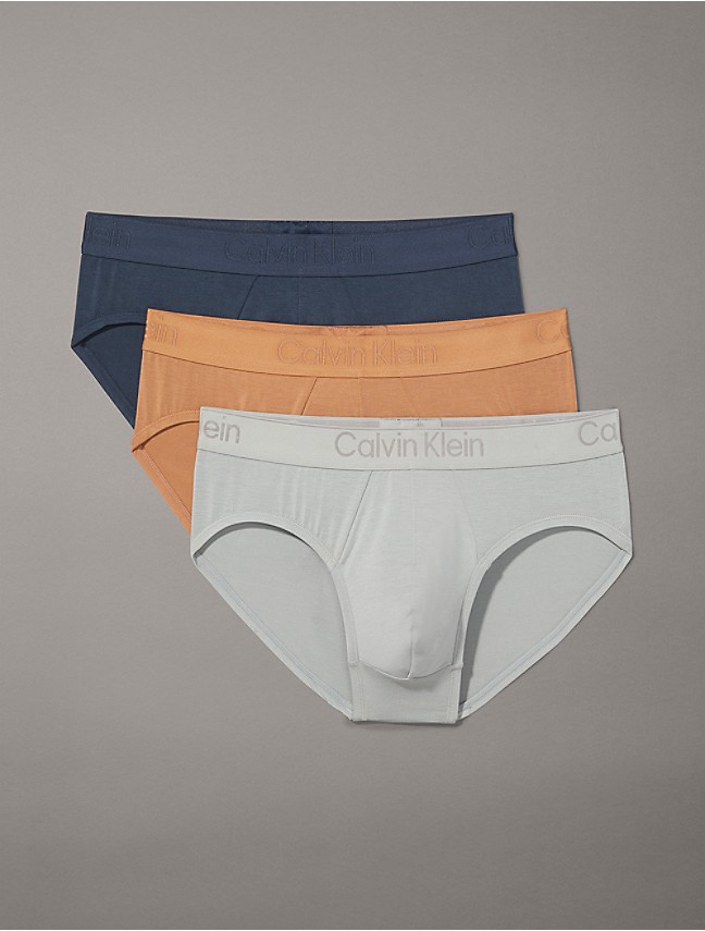 Calvin Klein Stay Cool Hip Brief 3-Pack Slate/White/L NB2728-907/JPE - Free  Shipping at LASC