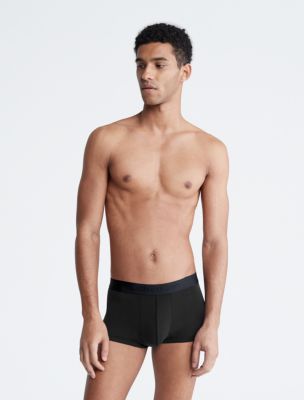 Calvin Klein Underwear Three-Pack Blue Microfiber 'CK ONE' Trunk