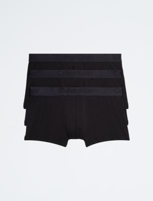 CK Black Ultra Soft Cashmere Low Rise Trunks, black